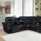 Zane Power Motion Sectional Sofa 651320PP in Black by Coaster