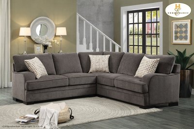 Alamosa Sectional Sofa 8335 in Brown by Homelegance w/Options