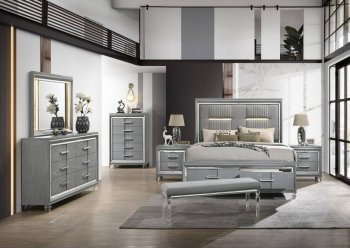 Truman Bedroom BD01723Q in Gray by Acme w/Options [AMBS-BD01723Q Truman]