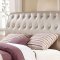 Pitney Upholstered Bed by Acme in Pearl Leatherette