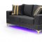 U98 Sofa & Loveseat Set in Black Velvet by Global w/Options