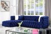 MS2086c Sectional Sofa in Blue Velvet by VImports