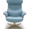 Karma Lounge Chair in Blue Leather by J&M w/Options