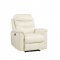 Ava Recliner 59692 in Beige Leather Match by Acme