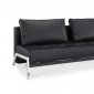 Black or Dark Brown Bonded Leather Modern Convertible Sofa Bed