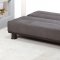 Grey Micro Suede Contemporary Sofa Sleeper w/Black Canister Legs