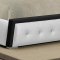 B177 Upholstered Bed in White & Black