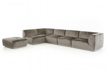 Hawthorn Sectional Sofa w/ Ottoman 2388 in Gray Fabric by VIG [VGSS-2388-LAF-C-649 Hawthorn]