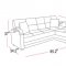 Luna Fulya L. Brown Sectional Sofa w/Chaise in Fabric by Bellona