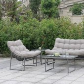 Amya Outdoor Patio Sofa 6Pc Set CM-OC2134 in Gray