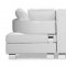 Contemporary White Bycast Leather Sectional Sofa W/Tufted Seats