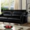 Nichola Sofa CM6008BK in Black Leatherette w/Options