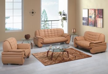 7175 Sofa in Honey Bonded Leather w/Options [EGS-7175]