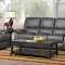 1415 Reclining Sofa in Dark Gray Half Leather by ESF w/Options