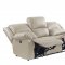 Zuriel Power Motion Sofa 54610 in Beige PU by Acme w/Options