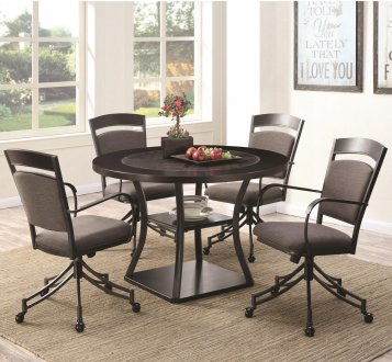 Ferdinand Dining Set 5Pc 105640 in Dark Merlot by Coaster