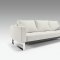 Cassius White Leatherette Sofa Bed Convertible by Innovation