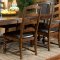 Walnut Finish Casual Dining Room W/Rope Twist Pedestal Legs