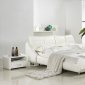 Mirage Bed in White Half Leather by Casabianca