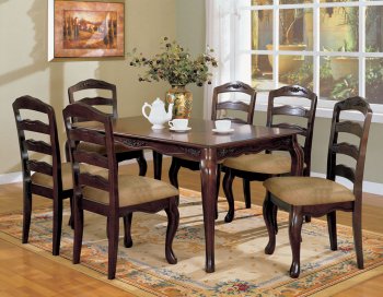 CM3109T Townsville 7Pc Dinette Set in Dark Walnut [FADS-SET-CM3109T Townsville]