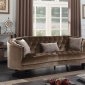 Manuela Sofa CM6145BR in Brown Flannelette Fabric w/Options