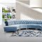 Valentino Sectional Sofa 697 in Fabric by Meridian w/Options