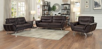 Jambul Sofa & Loveseat Set 9940DB in Dark Brown by Homelegance [HES-9940DB-Jambul]