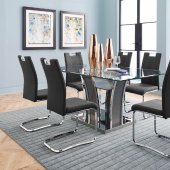 Betmar 7Pc Dining Set 5577GY-72 Chrome & Dark Gray - Homelegance