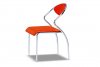 Fortunata Set of 4 Dining Chairs DC 8016C - Orange - At Home USA