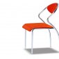 Fortunata Set of 4 Dining Chairs DC 8016C - Orange - At Home USA