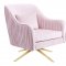 Paloma Accent Chair 585 in Pink Velvet Fabric by Meridian