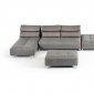 Zip Sectional Sofa in Grey Fabric by VIG w/Moveback Backrests