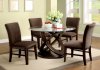 CM3773T Atwood I 5Pc Dinette Set in Dark Walnut w/Glass Top