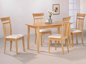 Warm Light Maple Wood Finish Modern 5Pc Casual Dining Set [CRDS-4067]