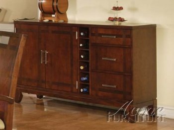 11804 Donovan Server in Walnut by Acme w/Wine Storage [AMBU-11804 Donovan]