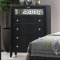 Kerri 5Pc Bedroom Set CM7990 in Black & Mirror w/Options