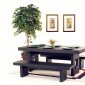 Dark Walnut Finish Modern 3Pc Dining Room Set