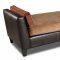 Espresso Fabric and Bicast Mocha Modern Sofa & Loveseat Set