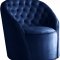 Alessio Accent Chair 501 in Navy Velvet by Meridian