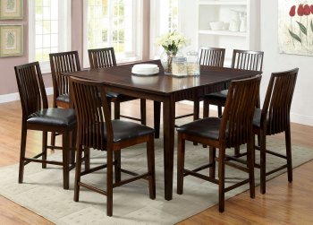 CM3318PT Reyes II 5Pc Counter Height Dining Set in Walnut [FADS-CM3318PT Reyes II]