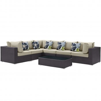 Convene Outdoor Patio Sectional Set 7Pc EEI-2361 by Modway [MWOUT-EEI-2361-Convene]