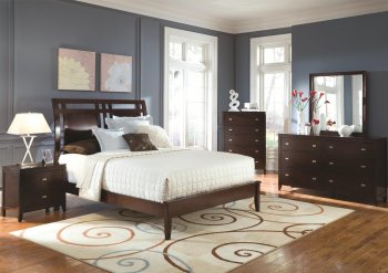 B205 Calvin Bedroom 5Pc Set in Cappuccino by Coaster w/Options [CRBS-B205 Calvin]