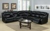 8000 Reclining Sectional Sofa in Black Bonded Leather