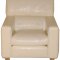 White Bi-Cast Leather Modern Chair w/Adjustable Back