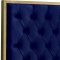 Lana Upholstered Bed in Navy Velvet Fabric - Meridian w/Options