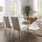 Bima Dining Table FOA3746T in White & Natural Tone w/Options