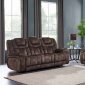 U1706 Power Motion Sofa in Chocolate Fabric by Global w/Options