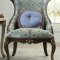 Ameena Accent Chair 50845 in Floral Periwinkle Fabric by Acme