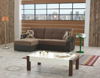 Dumont Sectional Sofa Convertible in Fabric by Empire [MYSS-Dumont]