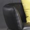 Black & Yellow Bonded Leather Modern Sofa w/Optional Items